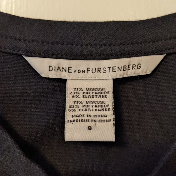 Diane Von Furstenberg "Cezanne" Black Dress - Sz.8 - Picture 5 of 8